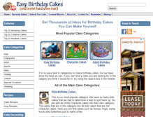 Tablet Screenshot of easy-birthday-cakes.com